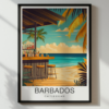 Barbados Travel Poster - Rum Bar