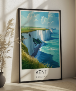 Kent Travel Poster - White Cliffs of Dover