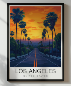 Los Angeles Travel Poster