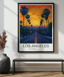 Los Angeles Travel Poster