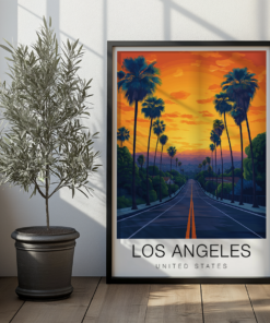 Los Angeles Travel Poster