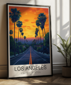 Los Angeles Travel Poster