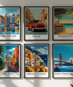 Milan Travel Poster - Fiat 500