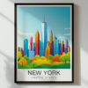 New York Travel Poster - Skyline