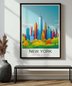 New York Travel Poster - Skyline