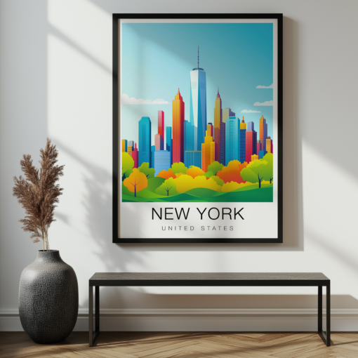 New York Travel Poster - Skyline