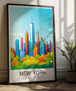 New York Travel Poster - Skyline