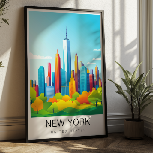 New York Travel Poster - Skyline