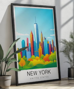 New York Travel Poster - Skyline