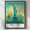 New York Travel Poster – Statue of Liberty