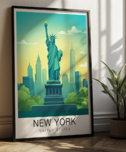 New York Travel Poster – Statue of Liberty