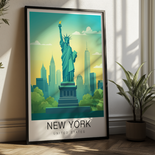 New York Travel Poster – Statue of Liberty