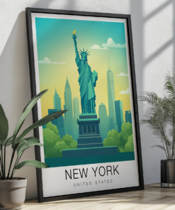 New York Travel Poster – Statue of Liberty