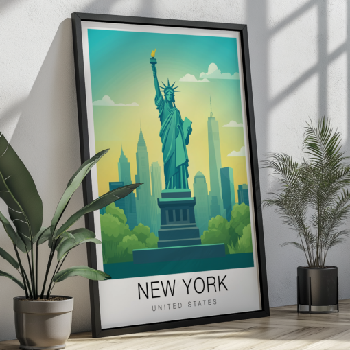 New York Travel Poster – Statue of Liberty