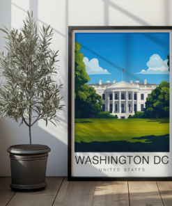 Washington DC Travel Poster - The White House