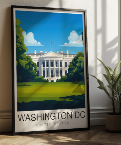 Travel Poster - Washington DC - The White House