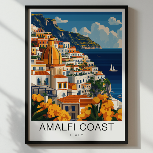 Amalfi Coast Travel Poster