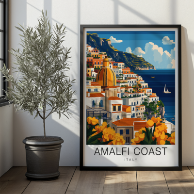 Amalfi Coast Travel Poster