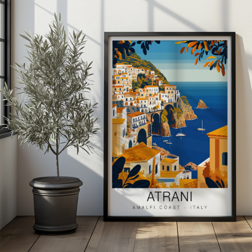 Atrani Travel Poster - Amalfi Coast