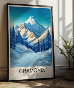 Chamonix Travel Poster - Mont Blanc