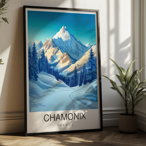 Chamonix Travel Poster - Mont Blanc