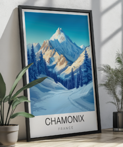 Chamonix Travel Poster - Mont Blanc