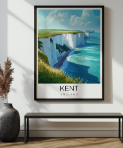 Kent Travel Poster - White Cliffs Of Dover