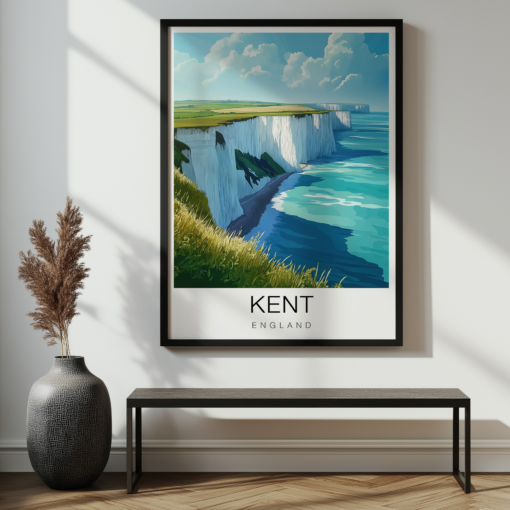 Kent Travel Poster - White Cliffs Of Dover