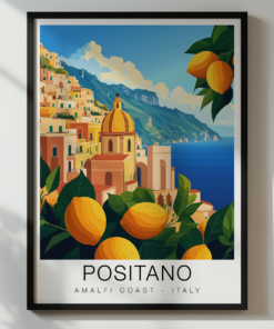 Positano Travel Poster