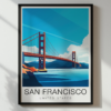 San Francisco Travel Poster – Golden Gate Bridge