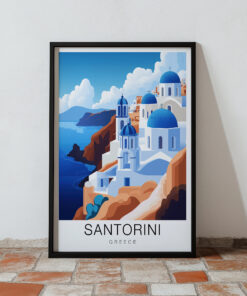 Santorini Travel Poster