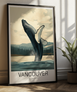 Vancouver Travel Poster - Whale