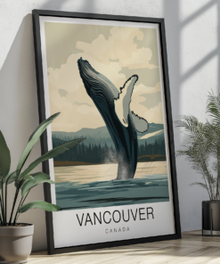 Vancouver Travel Poster - Whale