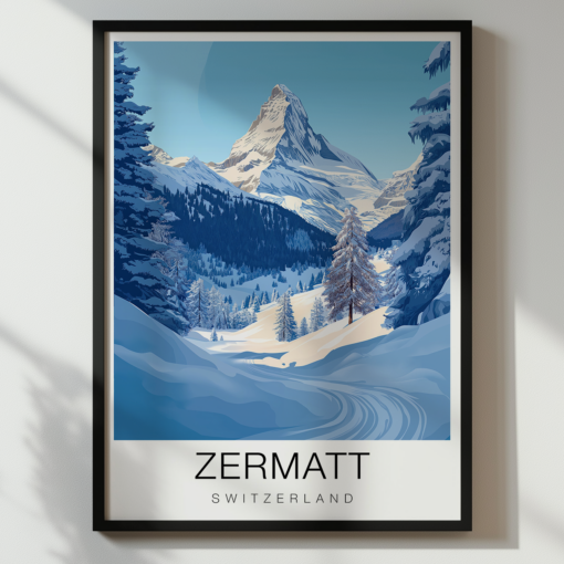 Zermatt Travel Poster – Matterhorn