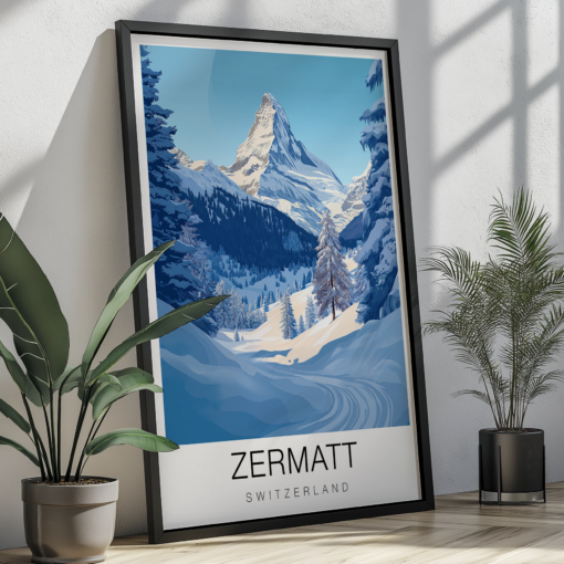 Zermatt Travel Poster – Matterhorn