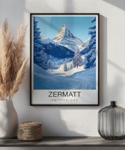 Zermatt Travel Poster – Matterhorn