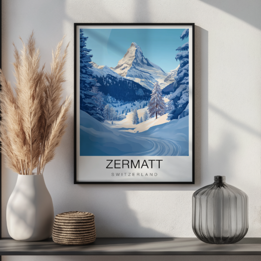 Zermatt Travel Poster – Matterhorn