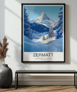 Zermatt Travel Poster – Matterhorn