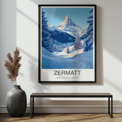 Zermatt Travel Poster – Matterhorn