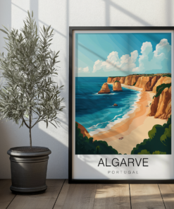 Algarve Travel Poster