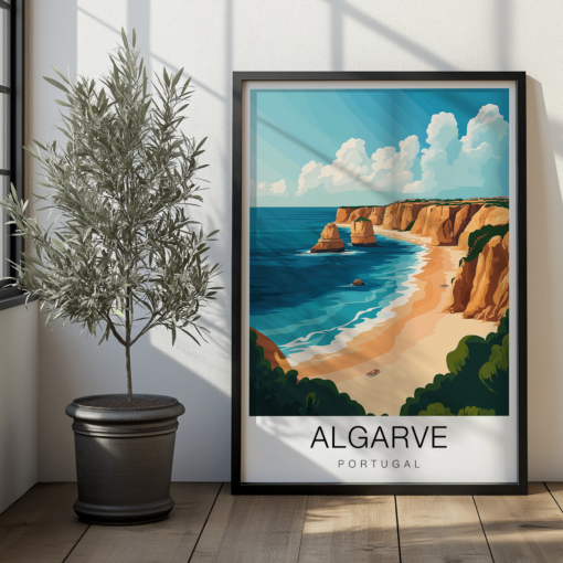 Algarve Travel Poster