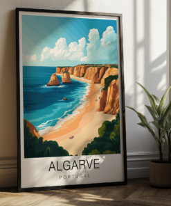 Algarve Travel Poster