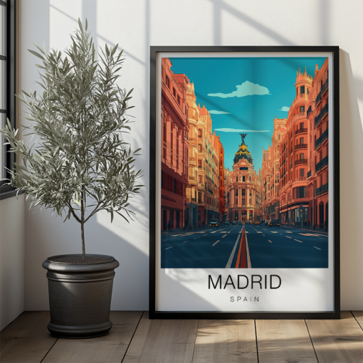 Madrid Travel Poster