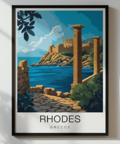 Rhodes Travel Poster