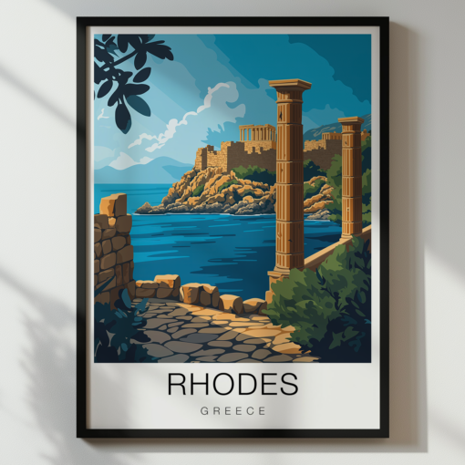 Rhodes Travel Poster