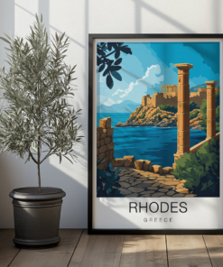 Rhodes Travel Poster