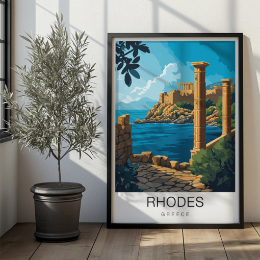 Rhodes Travel Poster