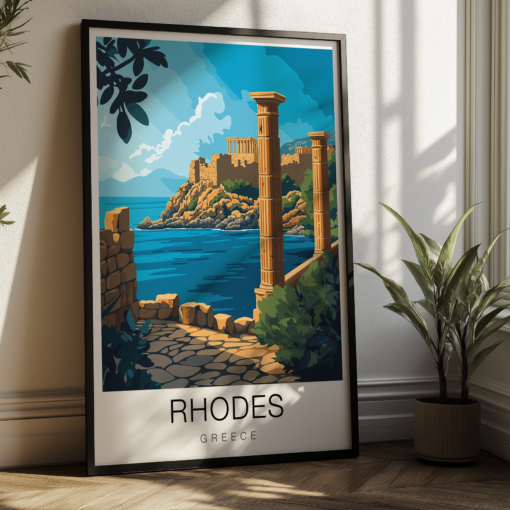 Rhodes Travel Poster