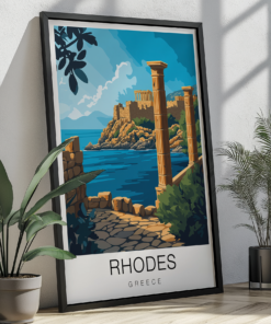 Rhodes Travel Poster