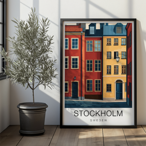 Stockholm Travel Poster – Gamla Stan